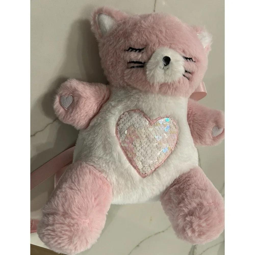 Wonder Nation Pink Kitty Backpack Critter Plush Store A Keepsake Stuffed Animal
